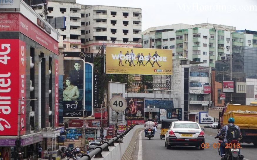 How to Book Hoardings in Hyderabad, Best outdoor advertising company Punjagutta above Orra Diamond Hyderabad